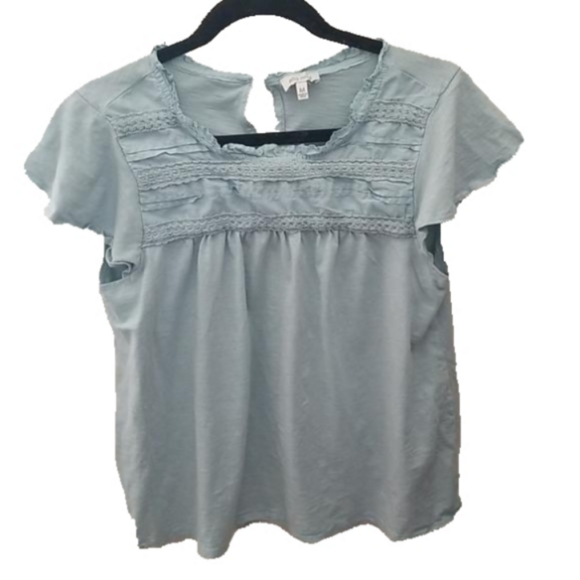 Ella moss Light Blue Lace Blouse/Top - size medium - Picture 1 of 3